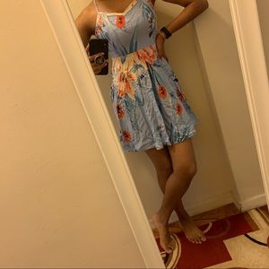 Floral fit and flare sweetheart dress